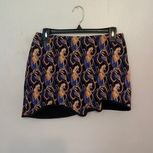 Retro Asymmetrical Mini Skirt